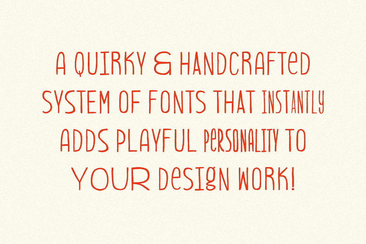 QUIRKLINE - Playful Handcrafted Font, a Handwritten Font by Tom Chalky (Photo 2 of 6)