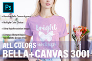 Bella Canvas 3001 PSD T-shirt Mockup, a Print Template by BrightMockups (Thumbnail 1 of 3)
