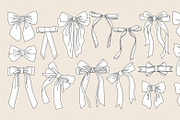 Ribbon bows cute elegant cartoon set, a Decorative Illustration by Neliakott ♥ (Thumbnail 9 of 11)