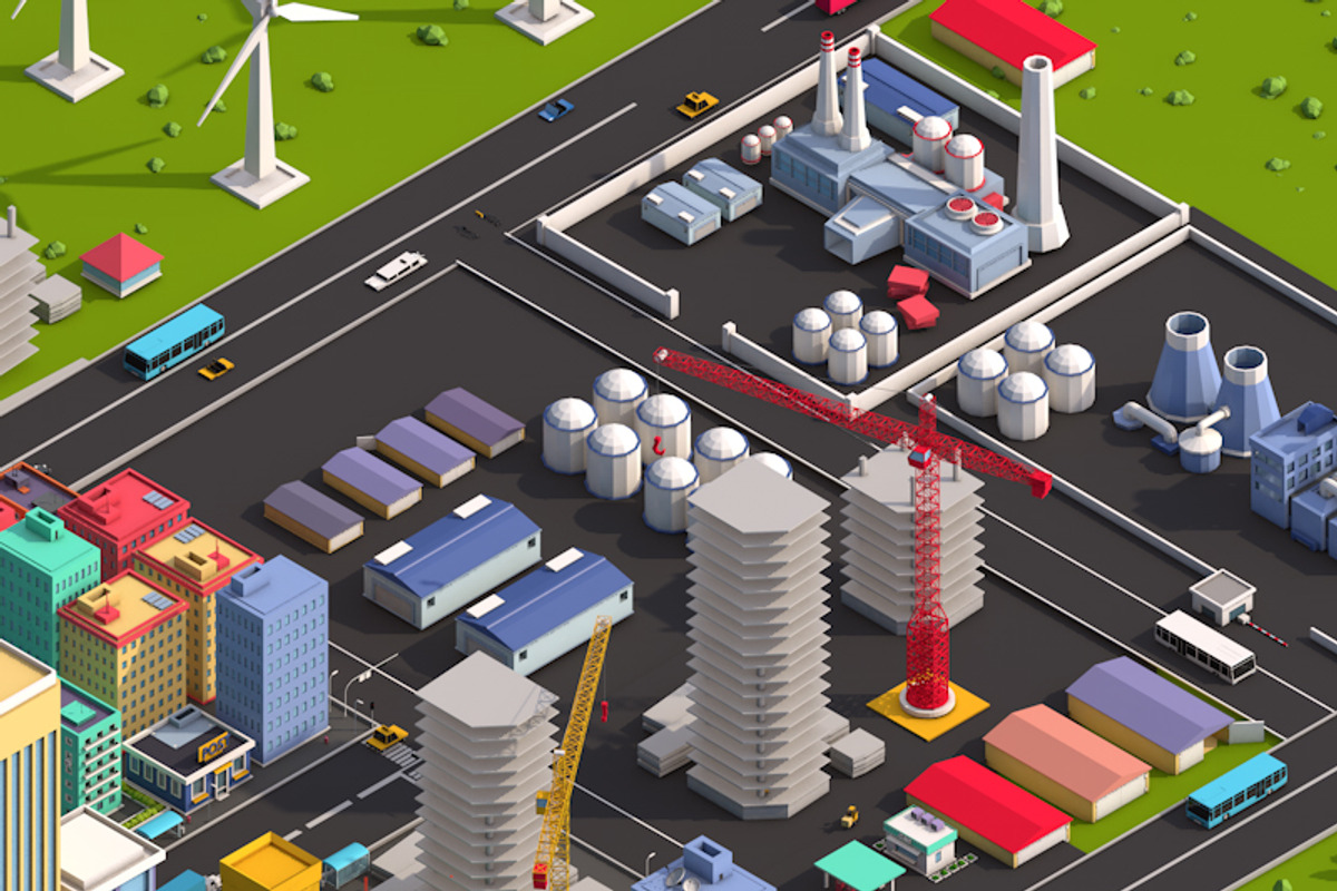 Low Poly Megapolis Premium Pack, an Architecture 3D Model by Anton Moek (Photo 4 of 14)