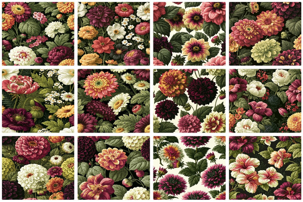 Vintage floral patterns a seamless, a Pattern Graphic by AlexZeL (Photo 2 of 9)