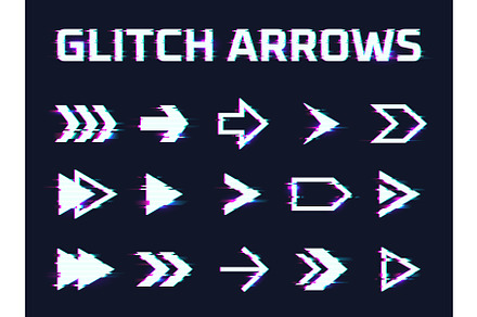 Glitch arrows. Glitched directional, a Background Graphic by Stock-Smart-Start
