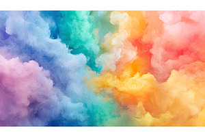 Multicolor clouds swirl texture, an Illustration by Lermont51
