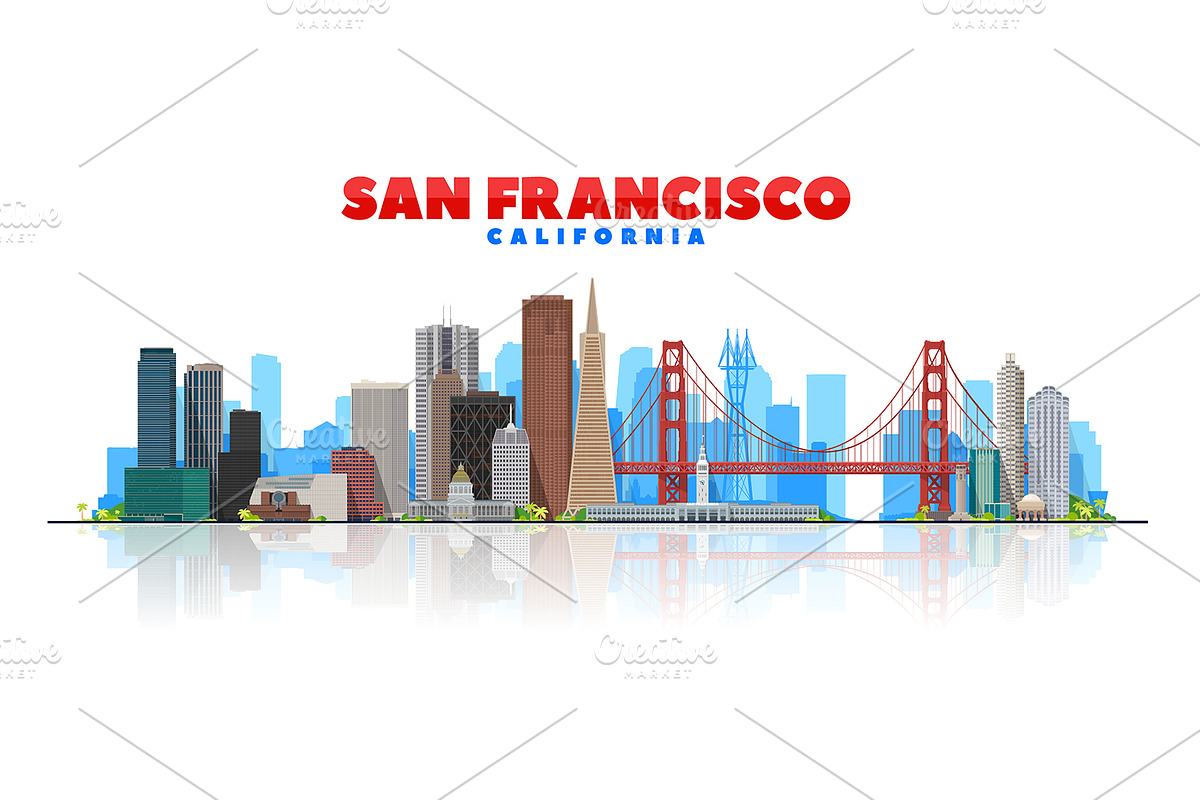 San Francisco vector skyline, a Work Illustration by Sky and glass (Photo 3 of 4)