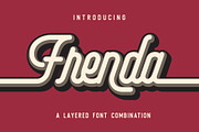 Frenda Monoline Layered Font, a Script Font by Blankids Studio (Thumbnail 1 of 12)