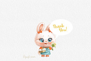 Cartoon white rabbits with gifts, an Animal Illustration by Azuzlikus (Thumbnail 3 of 3)