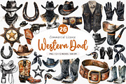 Retro Western Dad PNG, an Illustration by SinaCreation (Thumbnail 1 of 5)