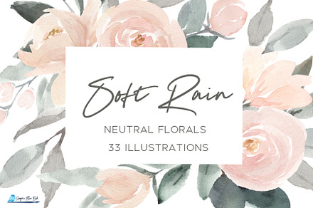 Pink, Beige and Grey Florals