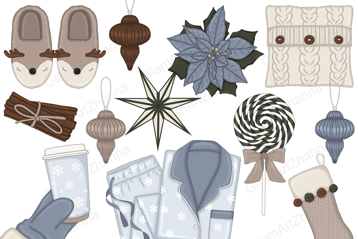 Cozy Season Clipart, a Seasonal Illustration by GlamArtZhanna (Photo 4 of 6)