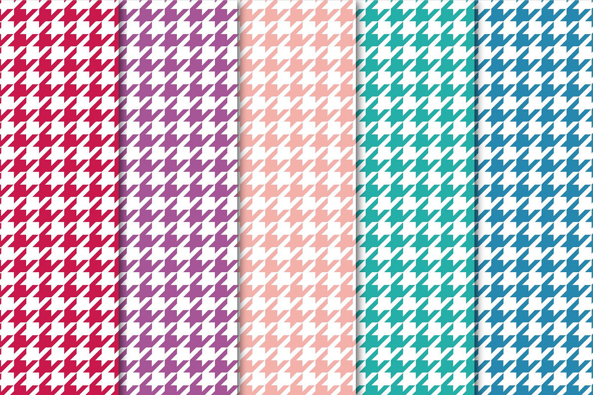 Seamless Houndstooth Digital Papers preview 3