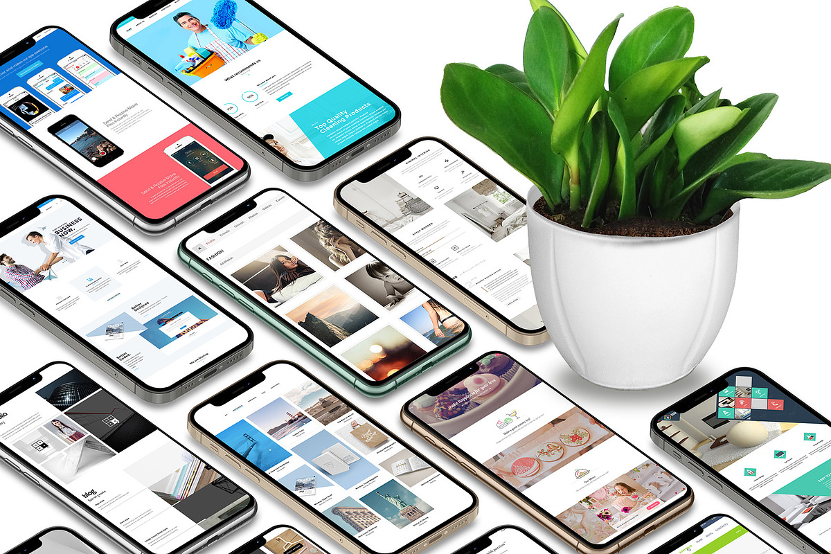 3D iPhone Presentation Mock-Up Bun 4, an iPhone Mockup by Graphicsworld125 (Photo 3 of 15)