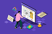 Business Isometric Web Illustrations, a Templates & Theme by alexdndz (Thumbnail 18 of 21)