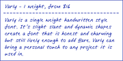 Varly, a Handwritten Font by Moretype (Thumbnail 3 of 4)