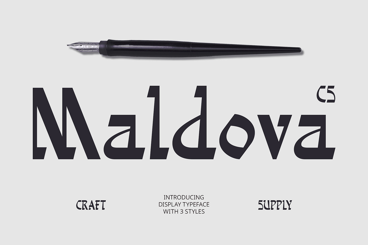 CS Maldova – Flat Brush Font, a Sans Serif Font by Craft Supply Co. (Photo 1 of 8)