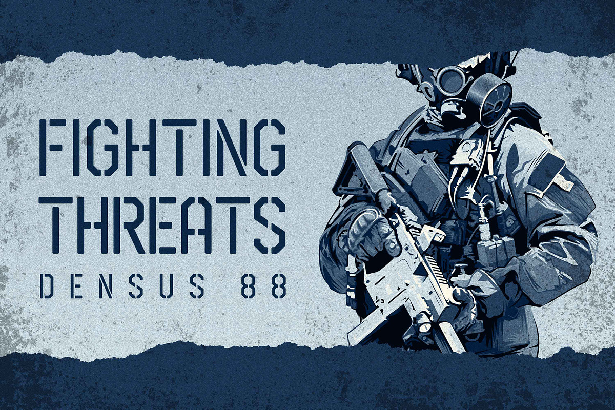 Airborne 86 is a Sans military style preview 8