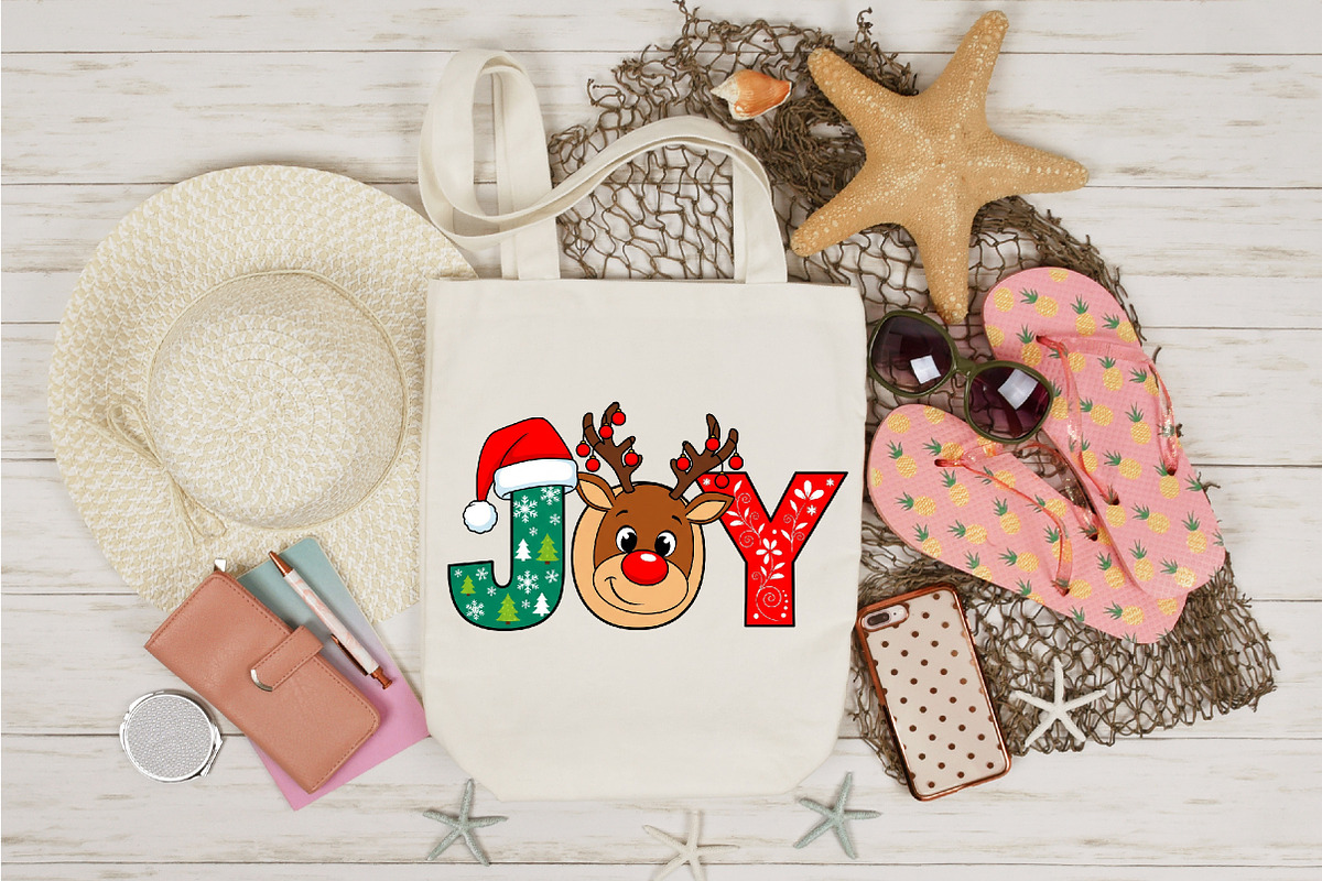Joy Christmas Baby Reindeer PNG, an Illustration by Designking (Photo 4 of 4)