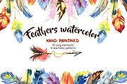 Watercolor Feathers, an Illustration by Pixavics (Thumbnail 1 of 6)