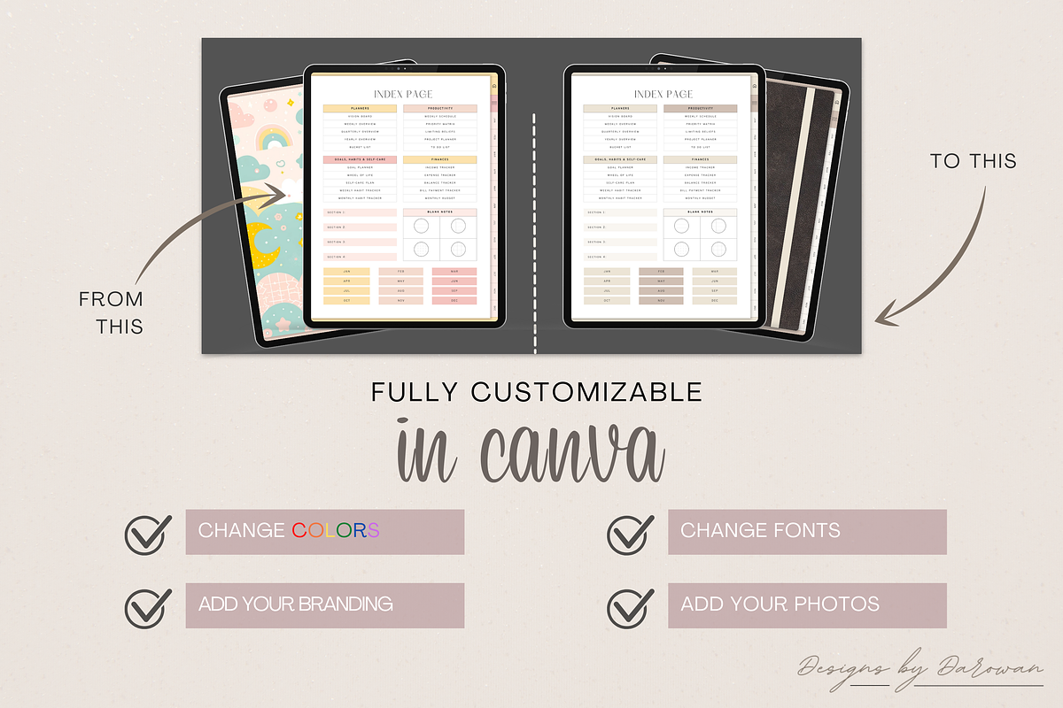 Undated Digital Planner PLR, a Marketing Template by Designs by Darowan (Photo 10 of 10)
