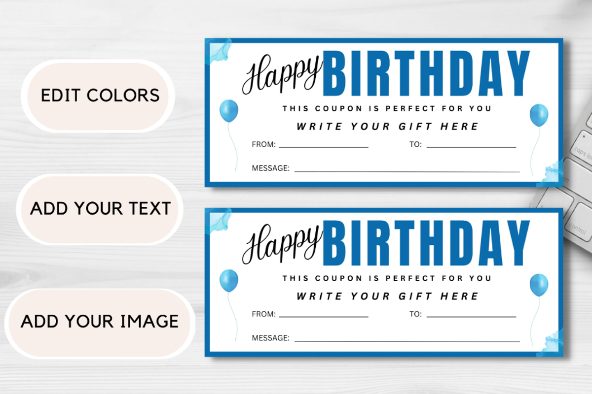 Happy Birthday Gift Certificate, a Card Template by YasdeyDesigns (Photo 8 of 9)