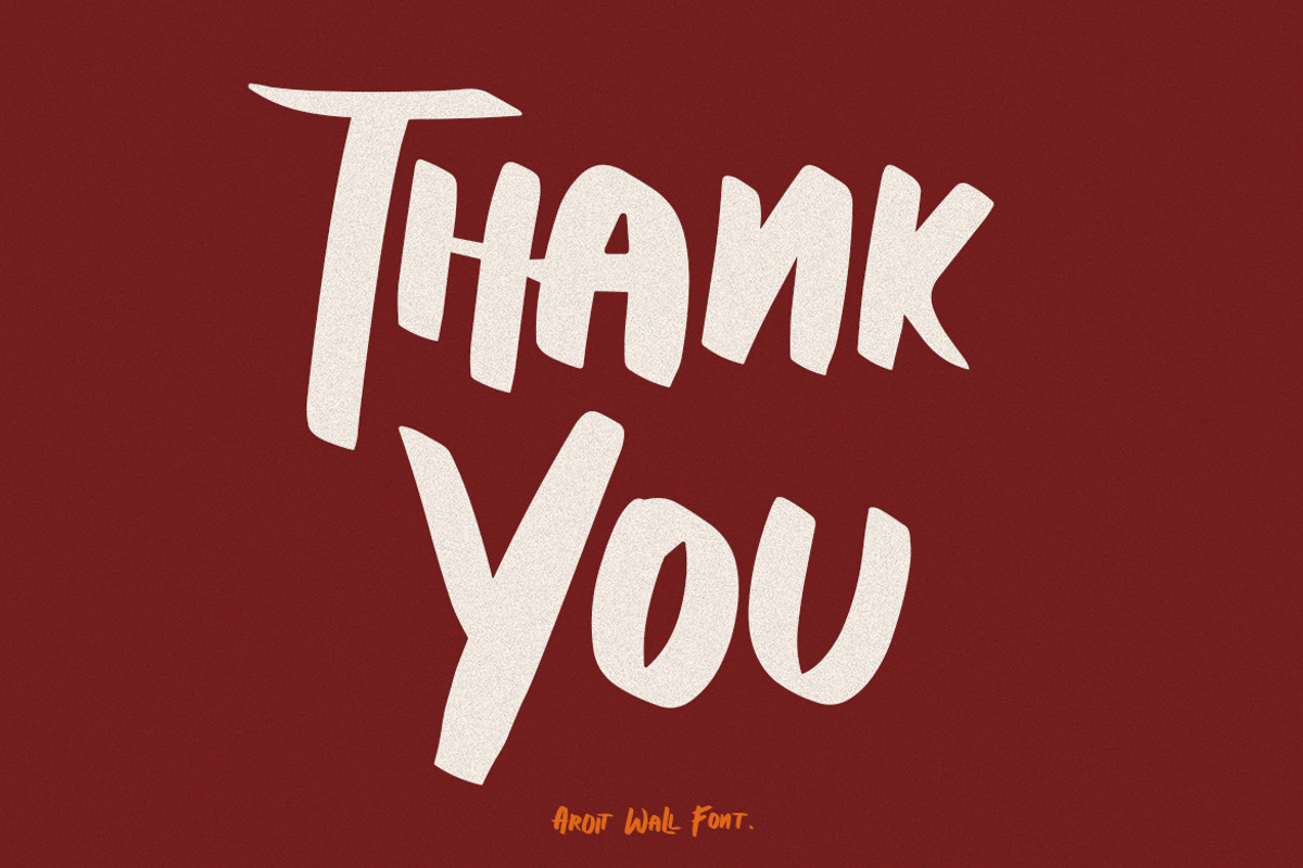 Aroit Wall - Modern Display Font, a Handwritten Font by Samtiv Studio (Photo 6 of 6)