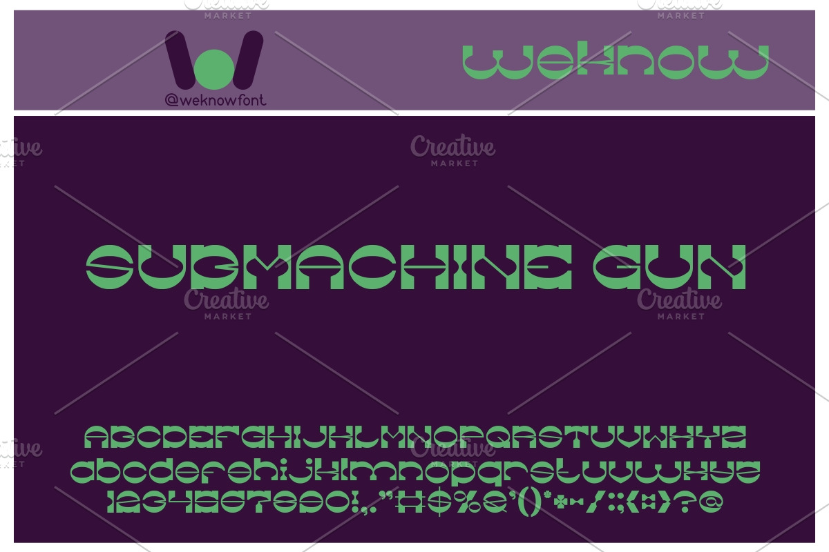 The Machine Gun Font, a Font by weknow (Photo 5 of 5)