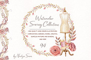 Watercolor Sewing Collection, an Illustration by Nadya Saen Art (Thumbnail 1 of 12)