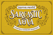 Sarcastic Nova, a Font by Graptail (Thumbnail 1 of 12)