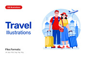 150 Travel Illustrations, a Transportation Illustration by Brickclay (Thumbnail 1 of 16)