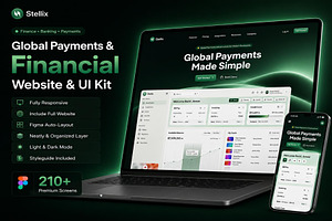 Financial Global Payment Website UI, an UI Kit Template by Lumina_ui_ux202