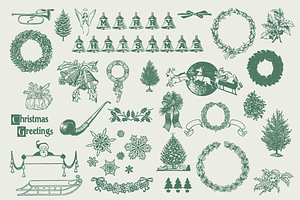 A VINTAGE CHRISTMAS 29 Vectors