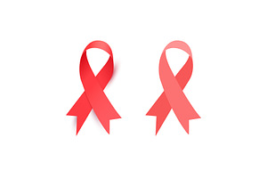 Red ribbons for AIDS awareness month