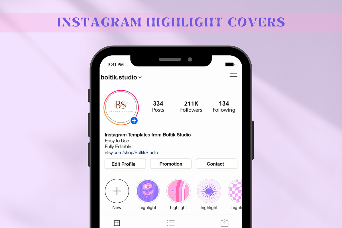 Groovy Instagram Highlight Covers, a Social Media Template by Boltik Studio (Photo 2 of 7)