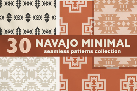 30 Navajo Minimal Vector Patterns, a Pattern Graphic by Katrinelly