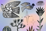 Desert Cowgirl Pen + Ink clipart, an Object Illustration by Eryn Rose Design (Thumbnail 8 of 17)