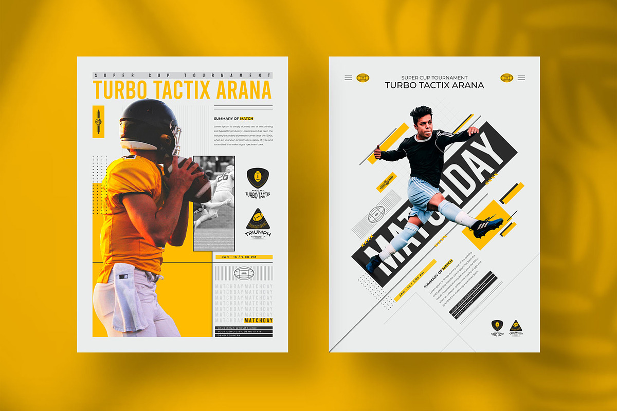 Match day flyer template design, a Flyer Template by Tanmoy Topu (Photo 3 of 4)