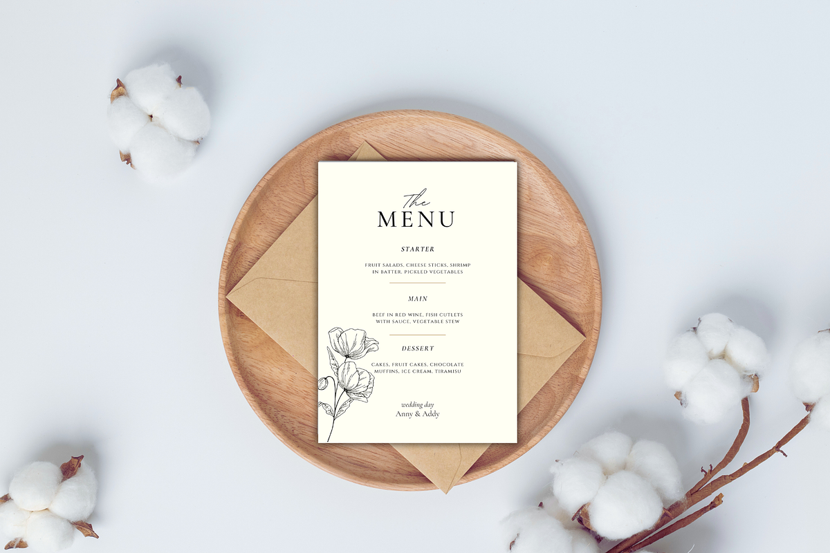 Minimalist Wedding Invitation Suite!, a Print Template by TheSimplySereneShop (Photo 5 of 5)