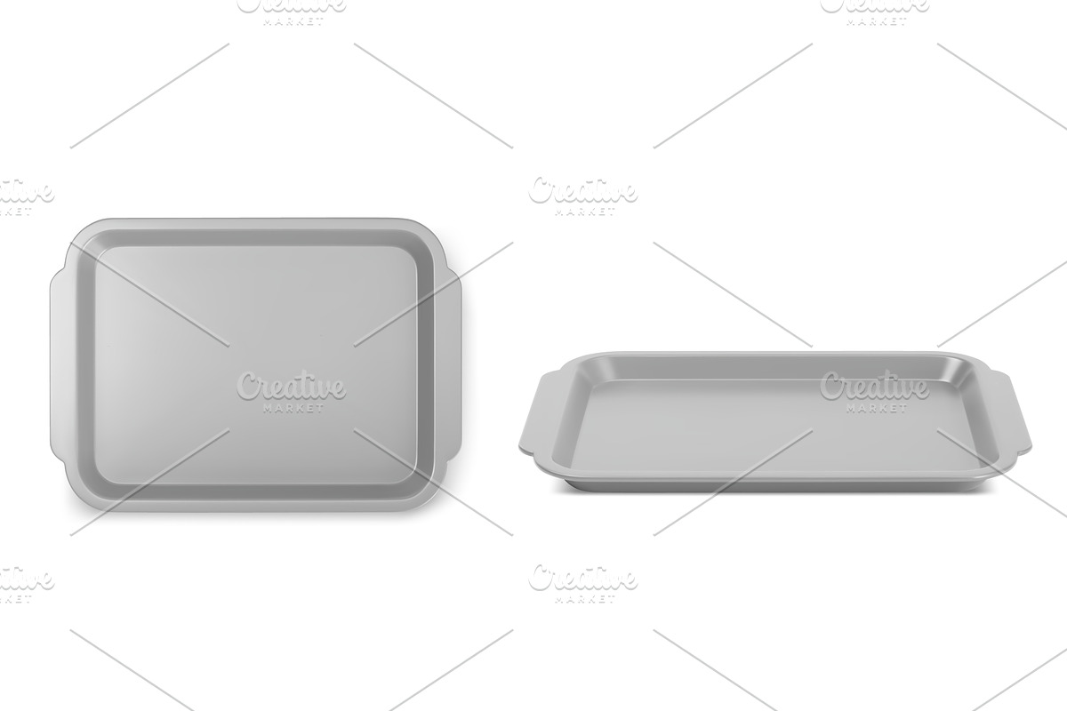3d empty plastic lunch tray with, a Food Illustration by art PVP - market