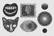 120 Vector Dither Textured Clip Arts, a Graphic by softulka (Thumbnail 14 of 16)
