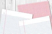 School / Writing Lined Digital Paper, a Pattern Graphic by The Digital Download Shop (Thumbnail 5 of 5)