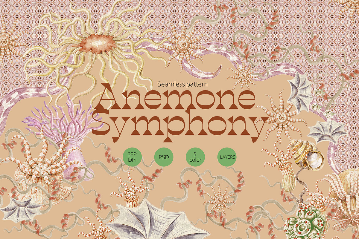 248 - Anemone Symphony, a Pattern Graphic by rumacorakstudio (Photo 1 of 4)