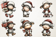 Christmas Sheep Clipart, an Illustration by RobertsArt (Thumbnail 7 of 7)