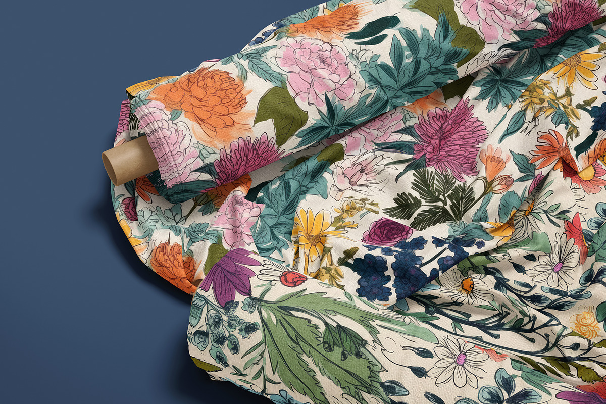 Summer Floral Seamless Patterns, a Pattern Graphic by Ninterints (Photo 10 of 14)
