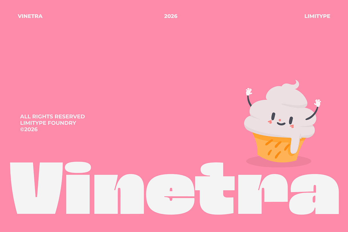 Vinetra - Bold Font, a Sans Serif Font by limitype (Photo 1 of 11)