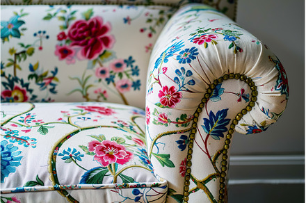 Elegant rolled arm floral cushion, an Arts & Entertainment Photo by Lermont51
