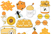 Honey Clipart, a Food Illustration by GlamArtZhanna (Thumbnail 4 of 4)