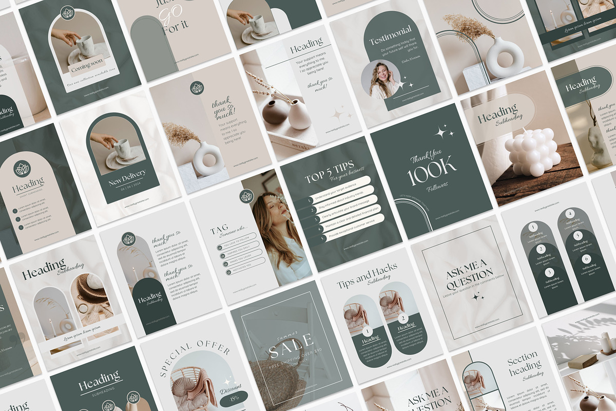 Instagram Posts & Stories Templates, a Social Media Template by Studio DigiCraft (Photo 2 of 7)