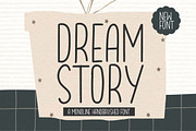 Dream Story - Monoline Handbrushed, a Sans Serif Font by Letterative Studio (Thumbnail 1 of 6)