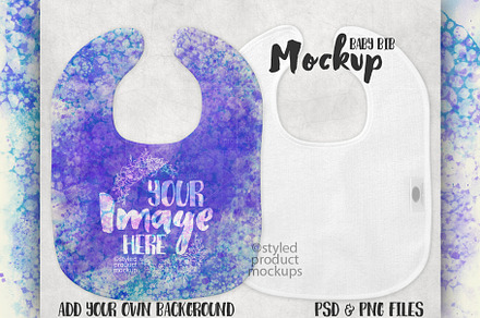 Dye Sublimation Baby Bib Mockup