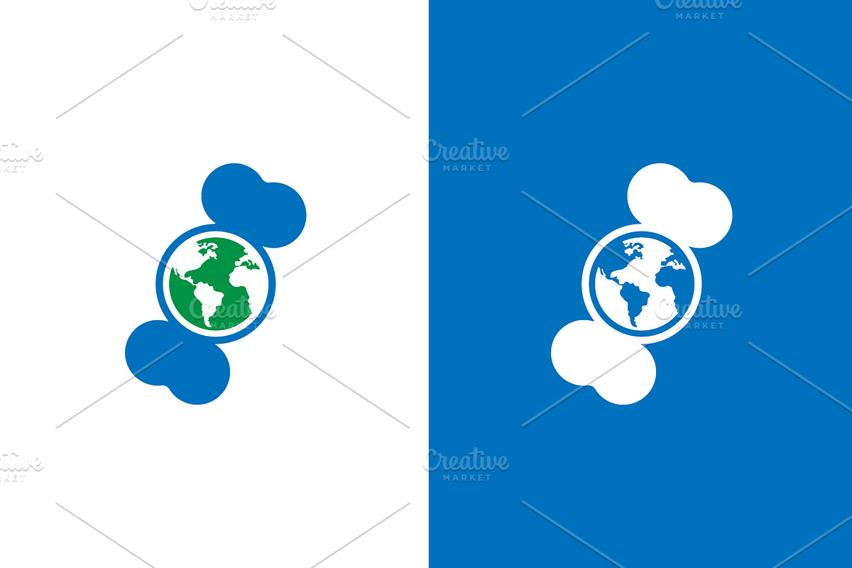 Vector bone and globe logo, a Healthcare Illustration by GraphiShop