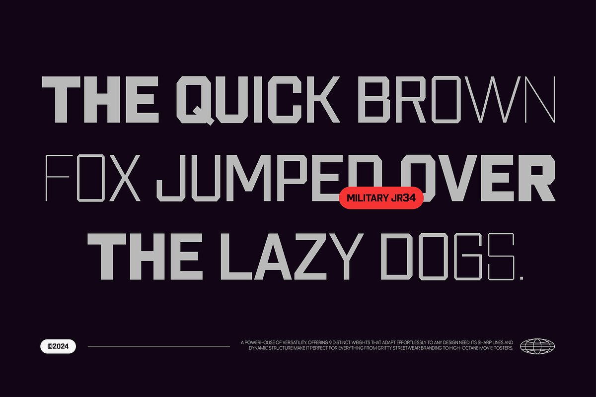 Military JR34 - Adventure 9 Fonts, a Sans Serif Font by Casloop Studio (Photo 3 of 9)